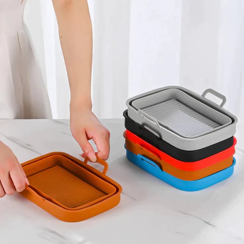 Foldable Air Fryer Silicone Baking Tray